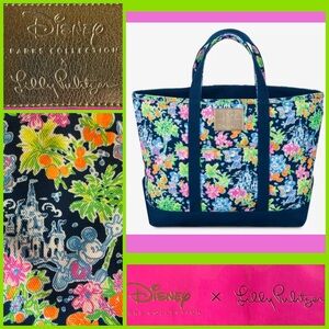 Lilly Pulitzer x Disney limited edition canvas Tote Bag NWT